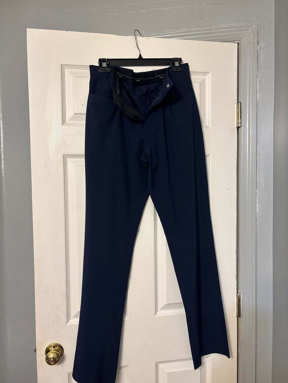 Perry Ellis Premium Tech Suit Pant Navy Blue Very Slim Fit Men's Size 34
